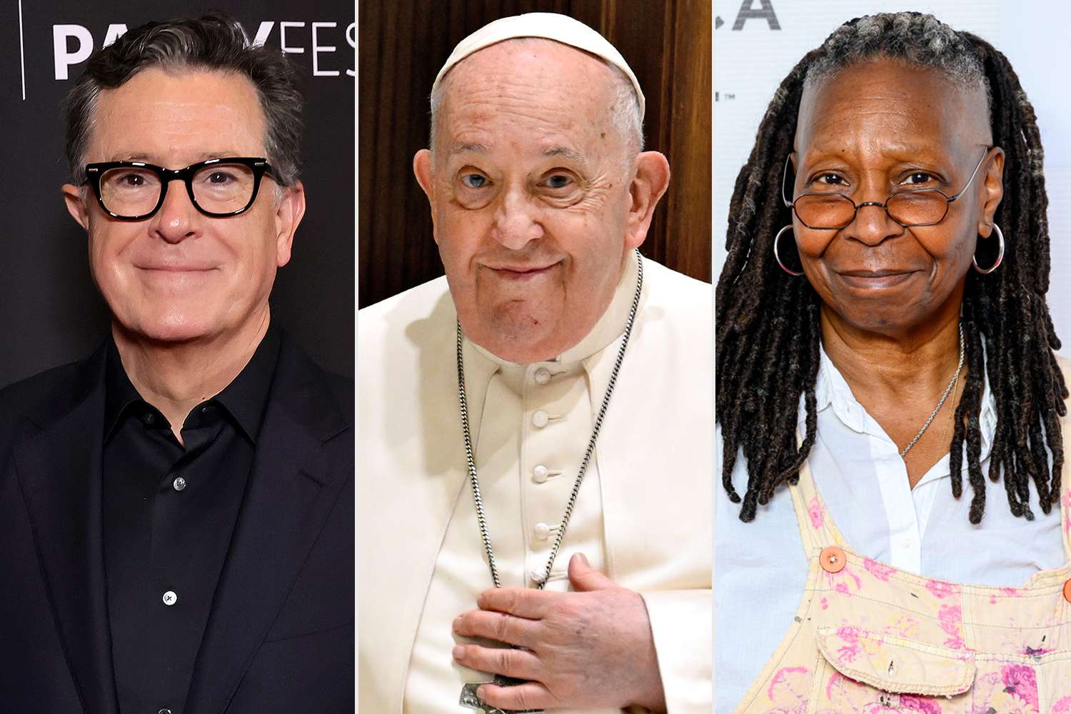 Whoopi Goldberg, Jimmy Fallon, Stephen Colbert, and More Meet Pope Francis