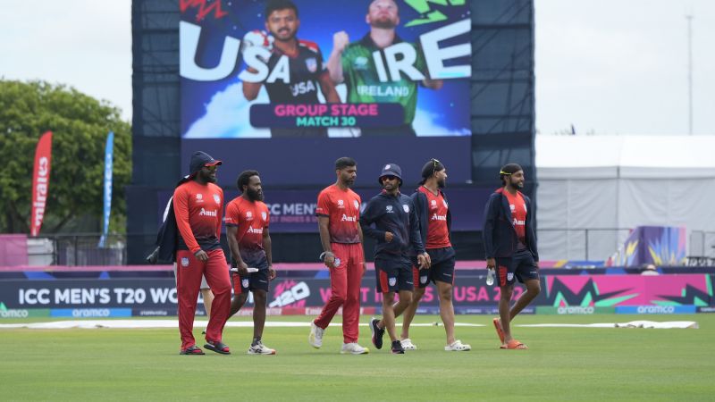 USA makes history in advancing to next stage of men’s T20 Cricket World Cup after game against Ireland is abandoned