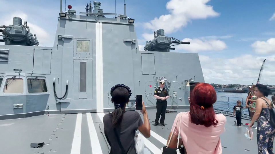 Aboard the Russian warship visiting Cuba