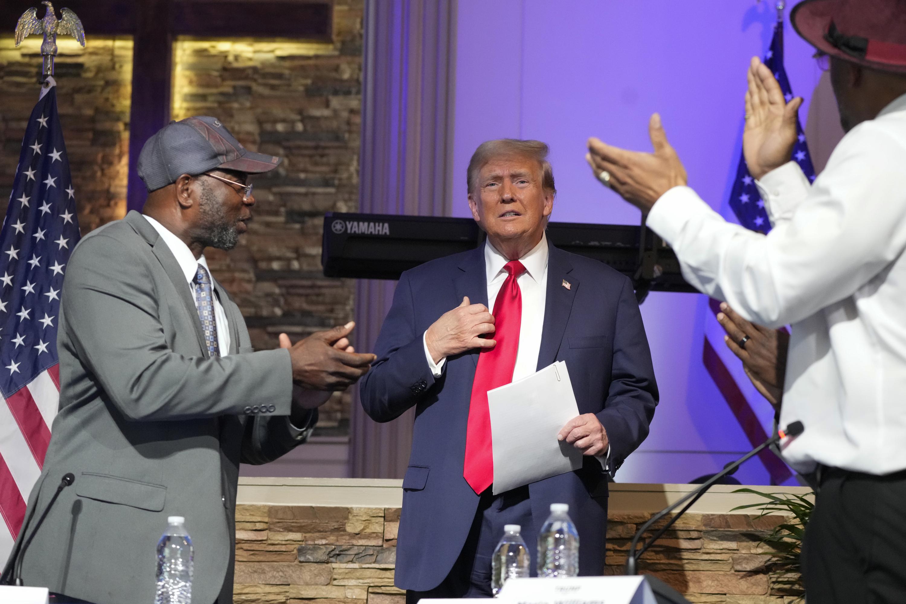 Trump Visits Black Church, Addresses MAGA Activist Gathering in Michigan