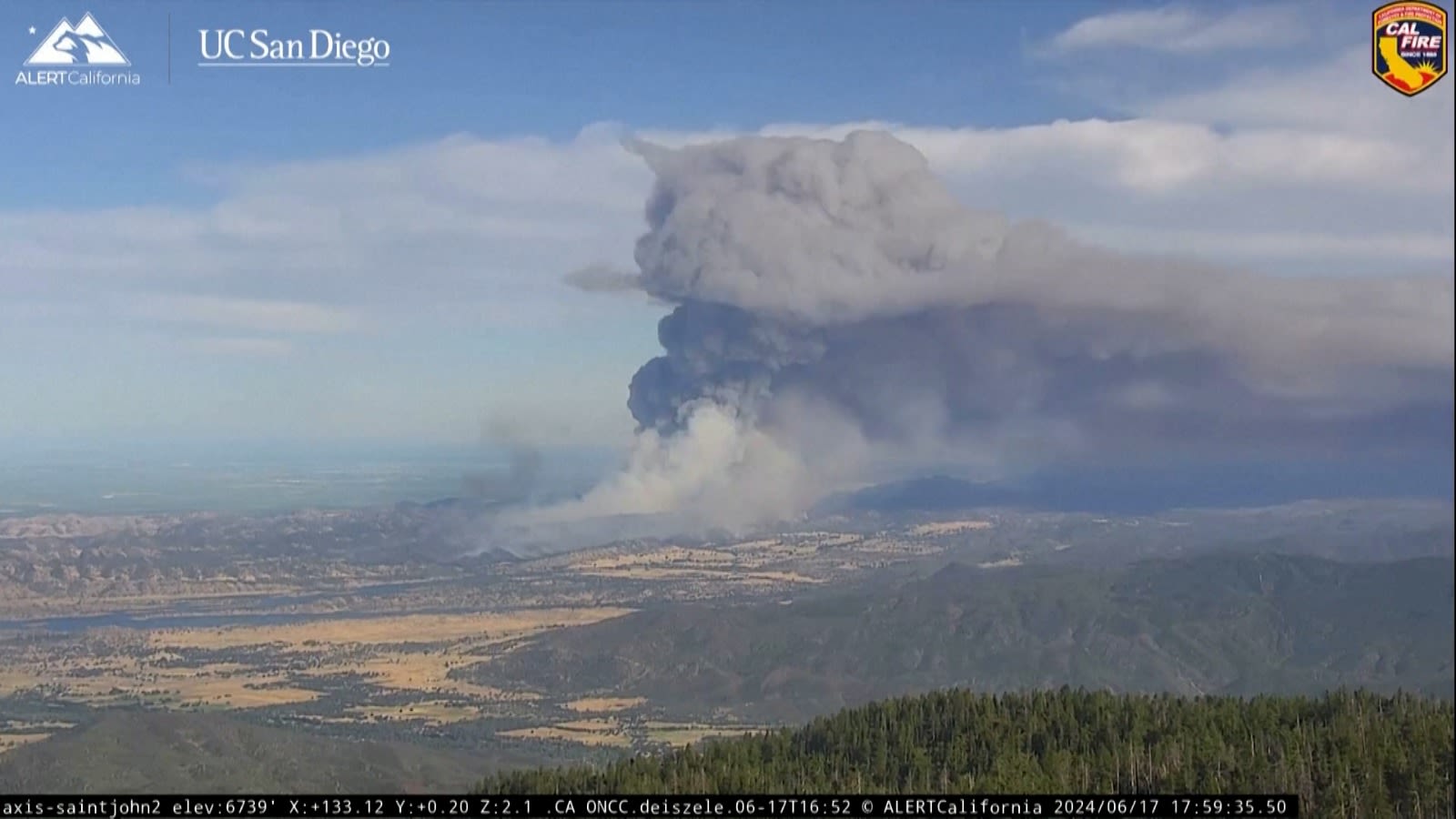 Time-lapse Video Shows Rapid Spread of California Wildfires